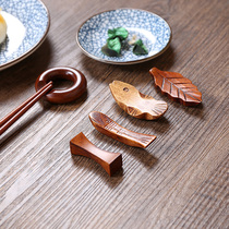 KENS chopsticks spoon Japanese creative wooden chopsticks ornaments characteristic shape wood tableware support