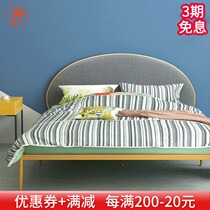 European style modern minimalist Princess iron bed iron frame steel frame double single adult children 1 2 1 5 1 8 meters