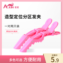 Ai Jun hair styling positioning partition hair clip Hair clip Crocodile clip long mouth clip(a pair of two)