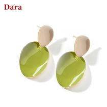 925 silver needle avocado red autumn and winter earrings female 2021 New Tide personality advanced sense Net red French studs