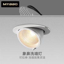 Embedded ceiling lamp cob elephant nose light Nordic led spotlight living room ceiling household downlight aisle bull eye hole light