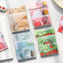 Cute cartoon convenience post N sub-stick set half cute Ideal Salt Ensemble Creative Hand Ledger Collage to sign paper