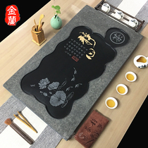 Wujin Stone tea tray natural whole piece of raw stone flowing water small tea table household simple tea set tray stone custom size