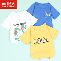Boys Short Sleeve T-shirt 2021 Summer Cotton Summer Dress Children White base shirt Thin Boys Tide Brand Children