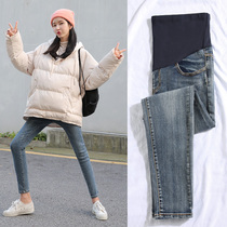 Maternity pants Autumn maternity clothes spring and autumn pants Autumn and winter velvet wear jeans small pants pants autumn