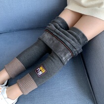 Girl leggings plus velvet autumn and winter Korean version 3 little girl 4 stretch 5 slim 6 in one 7 years old 8 foreign Joker pants