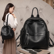 Leather backpack womens small bag 2021 new summer fashion soft leather head layer cowhide simple Lady small backpack