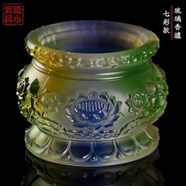 Glazed lotus incense burner incense for Buddha pan incense line sandalwood incense burner incense burner incense burner Buddhist Hall supplies