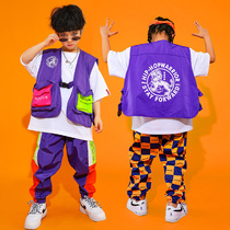 Tide brand children hip-hop vest clothing boys street dance childrens clothing set girls hiphop catwalk tide costume costume