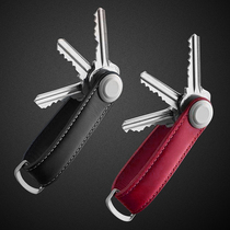 Creative multi-function key bag mens mini large-capacity car key holder personality portable stainless steel waist hanging