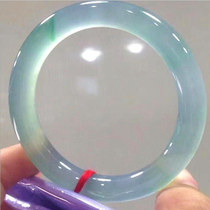 Myanmar natural A goods jade jade bracelet High Bing waxy species floating flower girl fine Yang green wide version jade bracelet