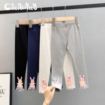 Little Fairy Doll girl leggings 2021 autumn new pants female baby cotton outside wearing small feet pants foreign style