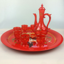 Wedding wedding supplies crystal plastic wine bottle tray set wedding toast table set