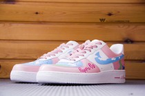 No Shoes AF1 pink piggy Page theme sneakers custom Changlin CLCustom hand-painted DIY service
