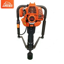 Railway new air-cooled pile pier piling machine pile driver gasoline engine construction project Farm guardrail Rescue Wooden pile steel pipe