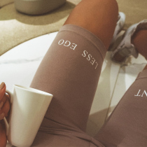 European and American high street cotton iron exercise yoga five-point leggings tight stretch hip solid color shorts women