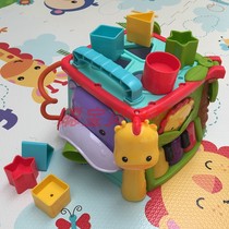 Fisher early education educational toy 1-3 years old shape matching cognitive exploration learning six-sided box bilingual CMY28