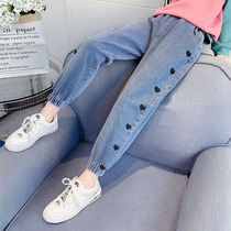 Girl Jeans Spring Dress Outside Wearing New Ocean Gas Children Casual Pants CUHK Boy 12 Year Old Girl Spring Autumn Season Pants