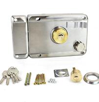 Magnetic widened anti-theft lock Crescent iron door old-fashioned three-pillar rectangular old-fashioned exterior door lock lock cylinder