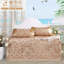 Fuanna textile double-sided ice silk mat 1 8m bed kong diao xi three-piece Summer 1 5 meters folding soft mat