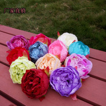 New Platoon Flower Strips Wedding Celebration Emulation Peony Peony Herb Flowers Head Rose Silk Flower Flower Arrangement Ttai Road Citation Art