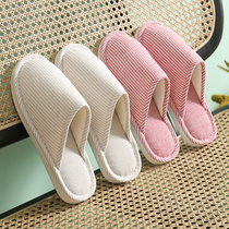 Cotton slippers for womens home indoor couples home simple non-slip spring and summer cotton floor slippers mens autumn and winter