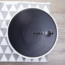 Spot Creative Japanese tableware Hotel restaurant sushi sashi tattoo black and white round matte dry ice disk