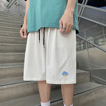 Embroidered Shorts Male Casual Loose Pants Summer Thin 50% Pants Tide Cards Trend 100 hitkins Sport Guys