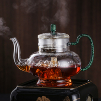 Heji Palace lamp steaming teapot Glass kettle electric pottery stove Tea maker set High temperature resistant cooking tangerine peel black tea special