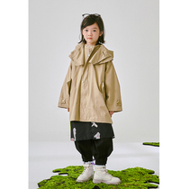 Pear Xiaoxian girl hooded coat 2021 Autumn New Korean tide childrens classic card with long casual windbreaker