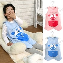 Air-conditioned room with baby child kick-proof cotton baby sleeping bag summer double-layer (90-130)G2938 clearance
