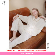 Room for RooMance Ru Man Division Original flannel pyjamas pyjamas pyjamas womens autumn and winter thickened can be worn outside the home suit suit