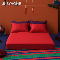 JNBYHOME Jiangnan commoner fitted sheet cotton single high density satin bedspread wedding series HH9A1A070