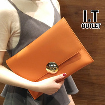 Korean genuine genuine leather 2022 new tide brand weave the high-end sensory bag female bag holding the envelope