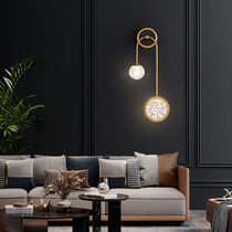 All copper wall lamp bedroom bedside lamp post modern luxury living room TV background wall wall lamp simple corridor stair lamp