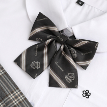 (Hard work)to the dark moment original gray student college style JK uniform shirt flat corner bow tie collar flower girl