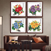 Cross stitch 2021 small peony blossom rich flower living room bedroom thread embroidery new simple self embroidery handmade