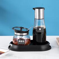 Glass Oil Jug Home Leak Prevention Net Red Kitchen Vinegar Jug Small Oil sauce Sesame Oil bottled oil Sauce Bottle bottle