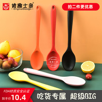 Kenzie Hot Selling Food Food Grade Silicone Oversized Spoon Food Bake Bake Supplementary Stirring Green