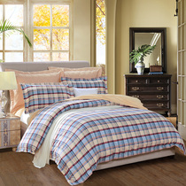 Fuanna flower bed cotton double-sided grinding four-piece set of 1 8m bed cotton sheet quilt cover (Spike)