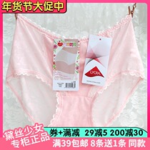 4 pieces of Dess girl underwear sexy mesh transparent thin solid color women breifs waist 21968