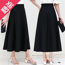 (Pocket) long skirt Skirt Womens spring and summer a-line umbrella skirt Large size high waist c tutu large swing pleated skirt