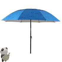 Fishing umbrella 2 4 m Large fishing umbrella Rain-proof sun-shading fishing umbrella double layer universal thickened fishing umbrella