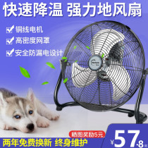  Bright color lying fan Powerful electric fan Large air volume blowing ground climbing fan Cooling fan for pet dogs