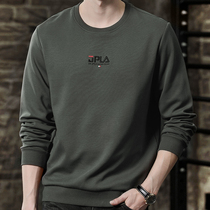 Spring and autumn long sleeves T-shirt mens pure cotton round collar loose sports casual blouses 2021 new vets male slideshow