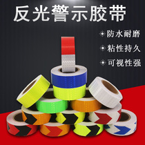 Crystal lattice reflective film warning isolation line reflective tape red and white safety warning tape luminous