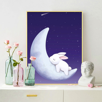 Small Diamond painting full of diamond embroidered rabbit sticker cross stitch 2019 new living room cute cartoon childrens bedroom