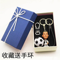 Barcelona Messi doll pendant gift box Juventus Ronaldo doll Neymar hand doll keychain fan gift