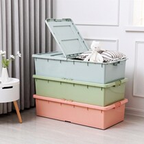 King-size bed bottom drawer toy clothes storage box with pulley under the bed Plastic Box Flat storage