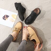 Tide brand British shoes children 2021 New Korean version of Joker flat sole shoes casual soft girl students ins small leather shoes